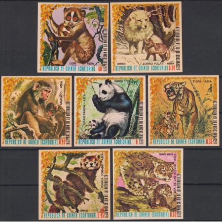 Guinea Ecuatoriala 1976 - Fauna din Asia, animale, serie nedantelata neuzata