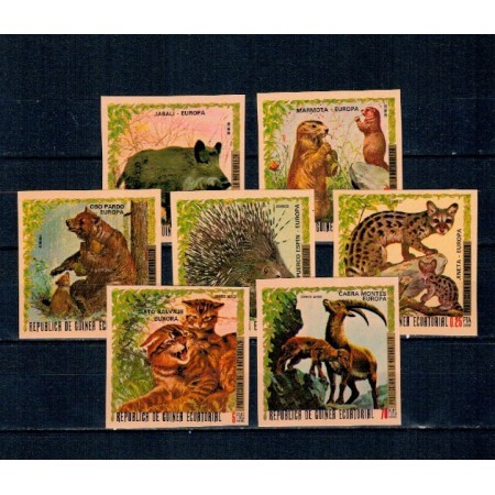 Guinea Ecuatoriala 1976 - Fauna din Europa, Animale, serie nedantelata neuzata
