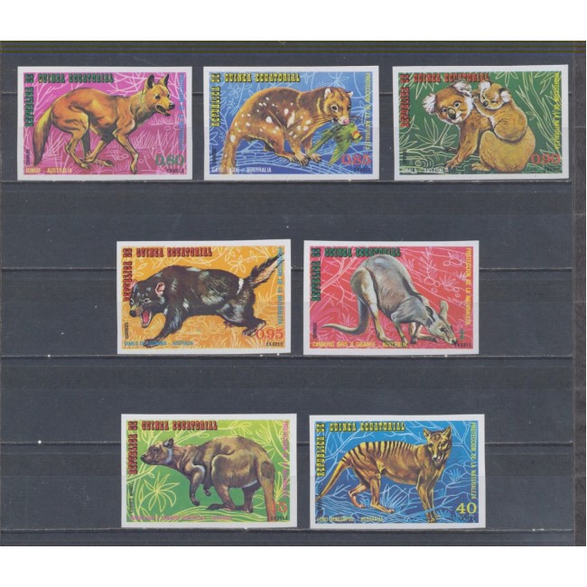 Guinea Ecuatoriala 1974 - Fauna din Australia, serie nedantelata neuzata