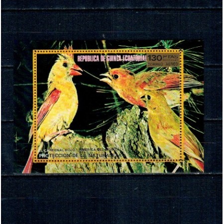 Guinea Ecuatoriala 1976 - Păsări, colita neuzata