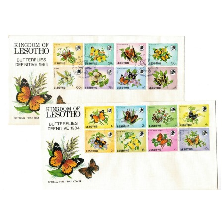 Lesotho 1984 - Fluturi, plicuri prima zi