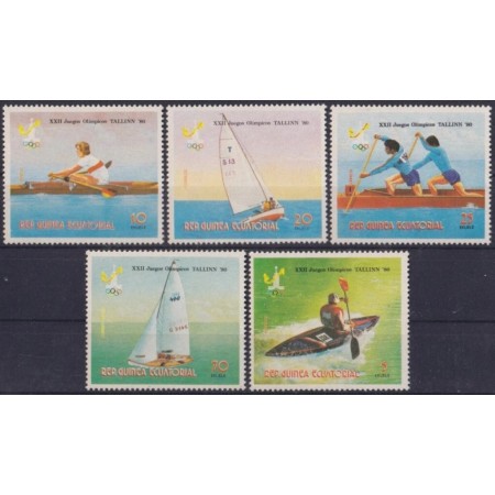 Guinea Ecuatoriala 1978 - Jocurile Olimpice, navigatie, sport, serie neuzata