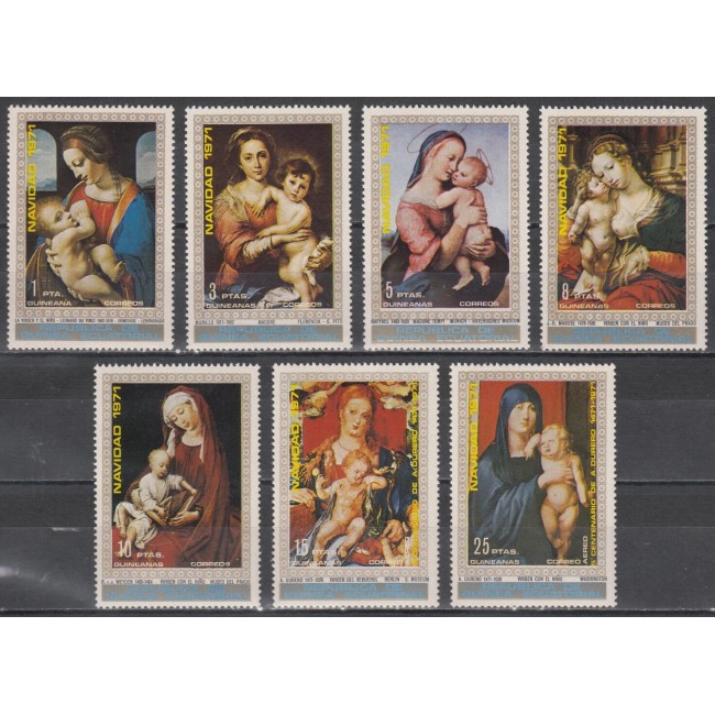 Guinea Ecuatoriala 1971 - Crăciun, arta, serie neuzata