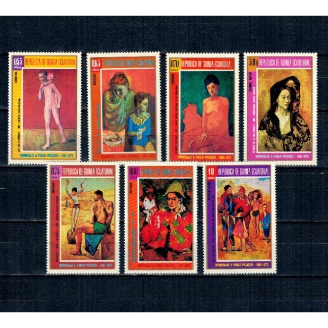 Guinea Ecuatoriala 1974 - Picturi, Picasso, arta, serie neuzata