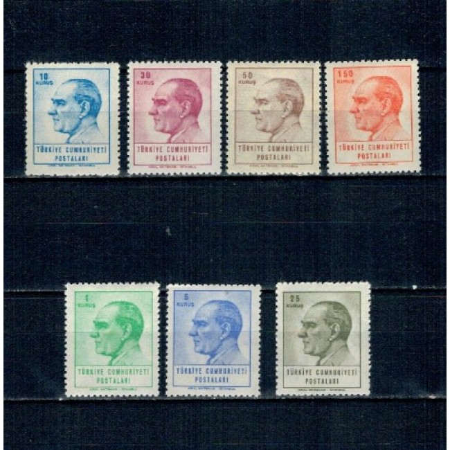 Turcia 1964/65 - Președintele Ataturk, personalități, uzuale, serie neuzata