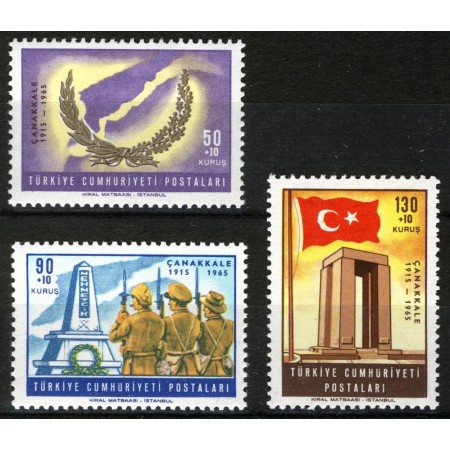 Turcia 1965 - Aniversarea victoriilor din Dardanele, armata, serie neuzata