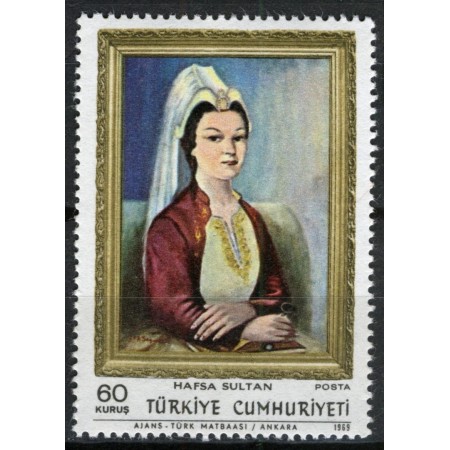 Turcia 1969 - Sultan Hafsa, pictura, arta, personalități, neuzat