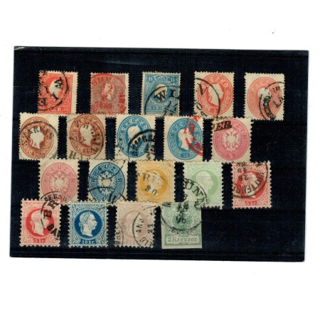 Austria 1858-1867 - Lot mărci stampilate