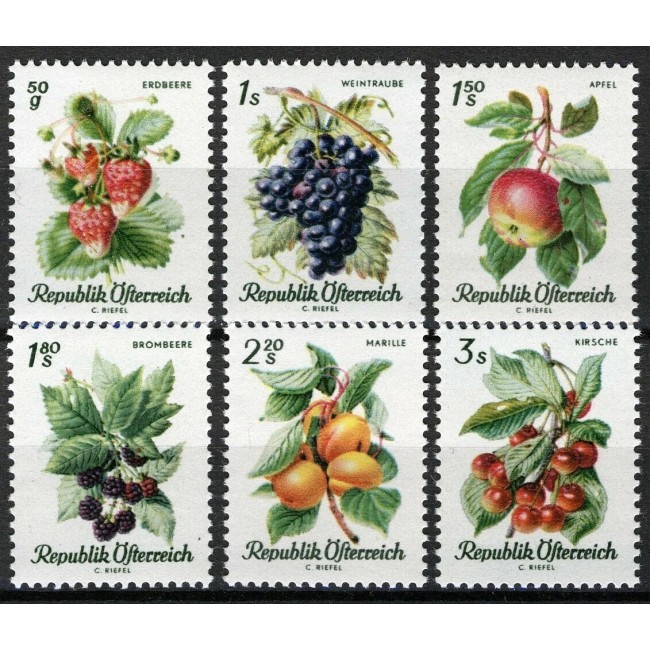 Austria 1966 - Fructe, serie neuzata