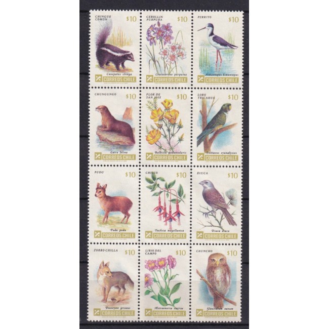 Chile 1985 - Fauna-flora, serie neuzata