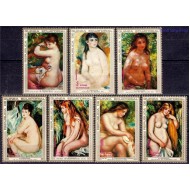 Guinea Ecuatoriala 1973 - Picturi, nuduri, Renoir, serie neuzata