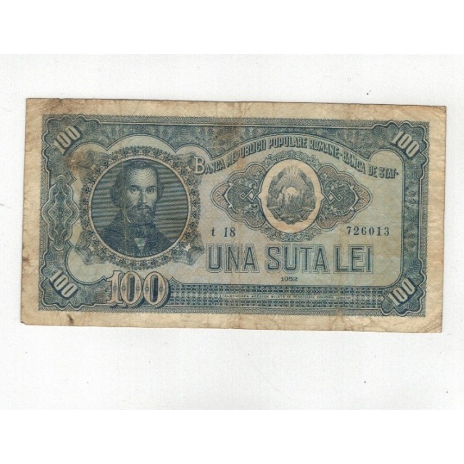 Romania 1952 - 100 lei, uzata
