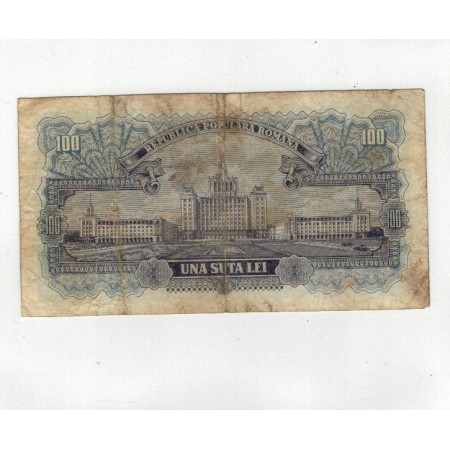 Romania 1952 - 100 lei, uzata