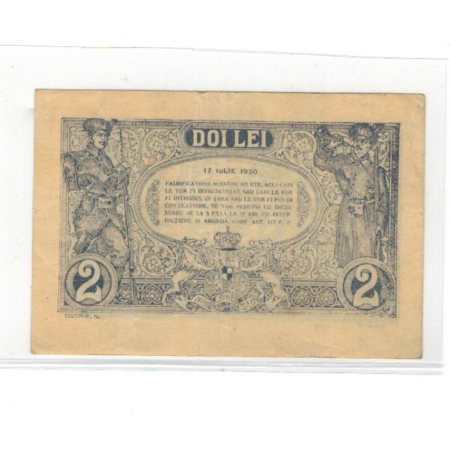 Romania 1920 - 2 lei, circulata
