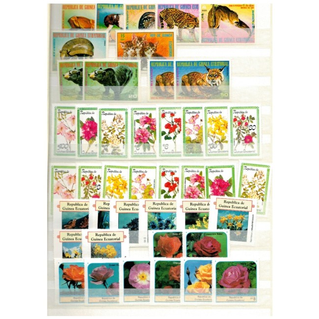 Guinea Ecuatoriala - Colecție timbre neuzate in clasor