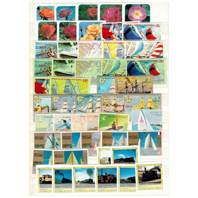 Guinea Ecuatoriala - Colecție timbre neuzate in clasor