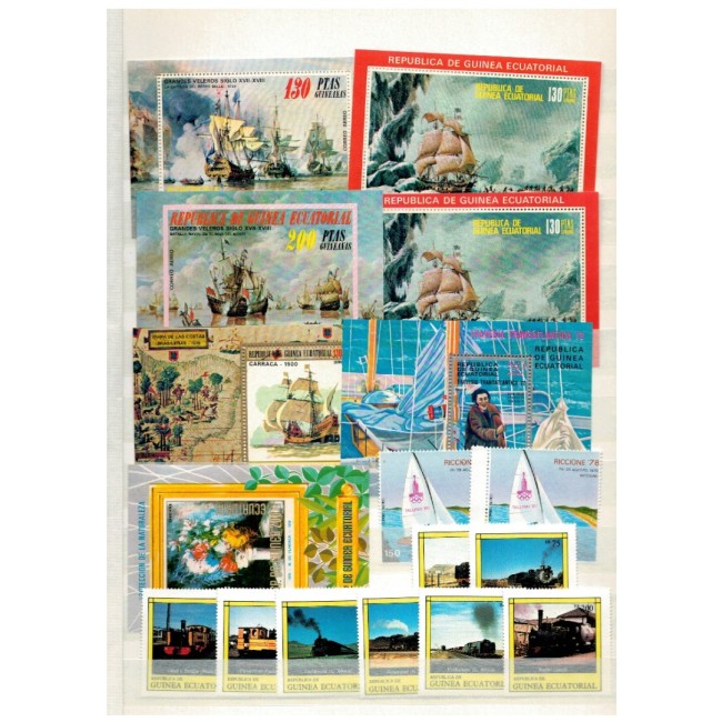 Guinea Ecuatoriala - Colecție timbre neuzate in clasor