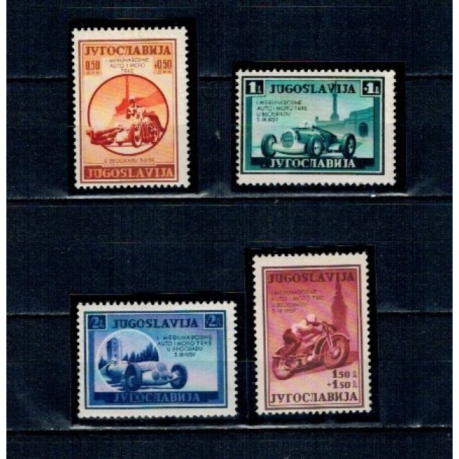 Iugoslavia 1939 - Curse de mașini si motociclete, serie neuzata