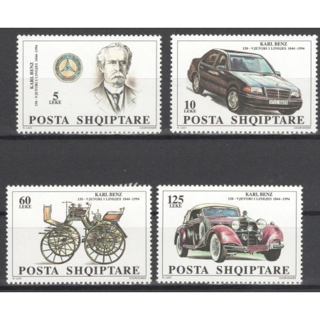 Albania 1995 - Aniversare Carl Benz, masini, serie neuzata