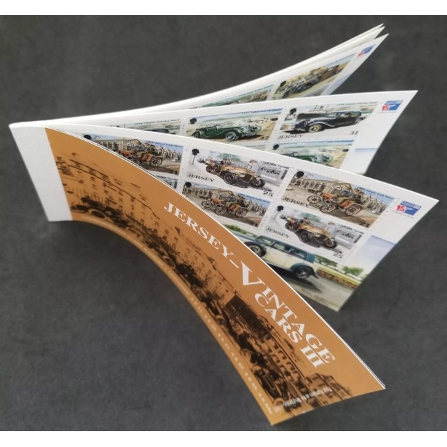 Jersey 1999 - Mașini de epoca, carnet filatelic neuzat