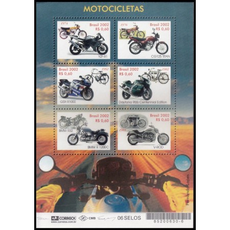 Brazilia 2002 - Motociclete, bloc neuzat