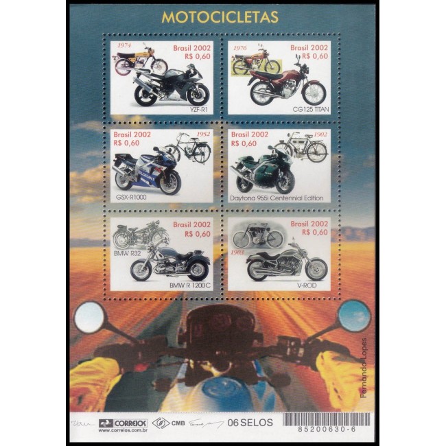Brazilia 2002 - Motociclete, bloc neuzat