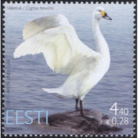 Estonia 2007 - Păsări, lebăda, neuzat
