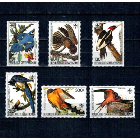 Centrafricaine Republic 1985 - Păsări, Audubon, serie neuzata
