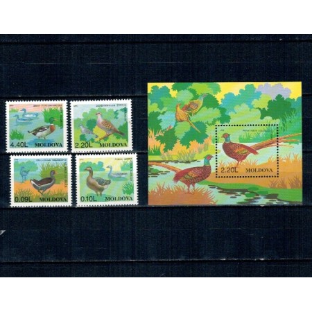 Moldova 1996 - Păsări, serie si colita neuzata