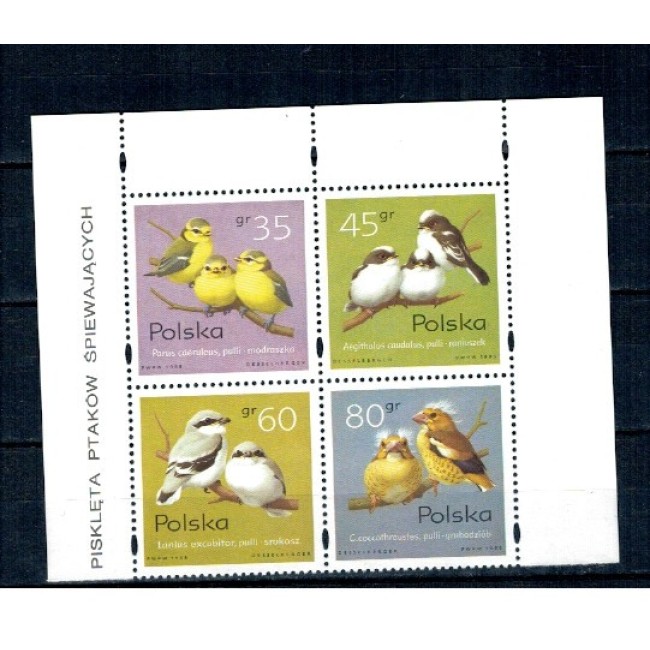 Polonia 1995 - Păsări cântătoare, serie neuzata