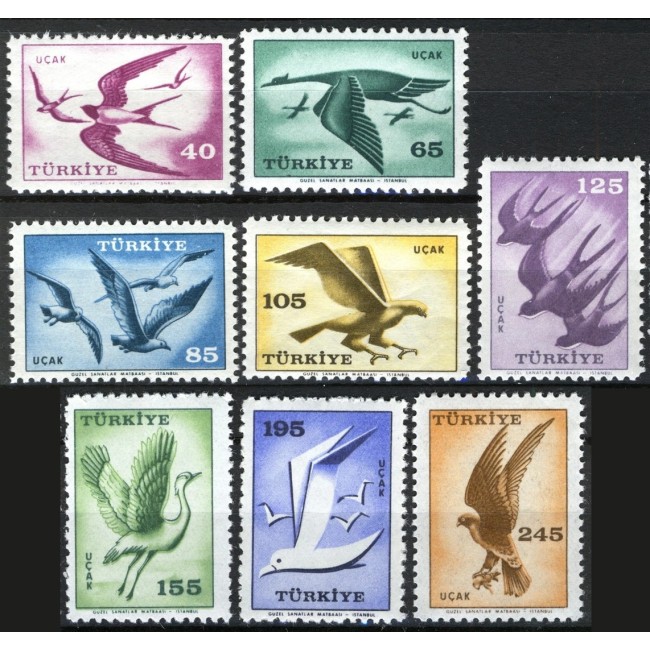 Turcia 1959 - Păsări, Posta Aeriana, serie neuzata