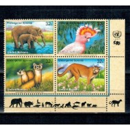 ONU New York 1997 - Fauna protejata, animale, serie neuzata