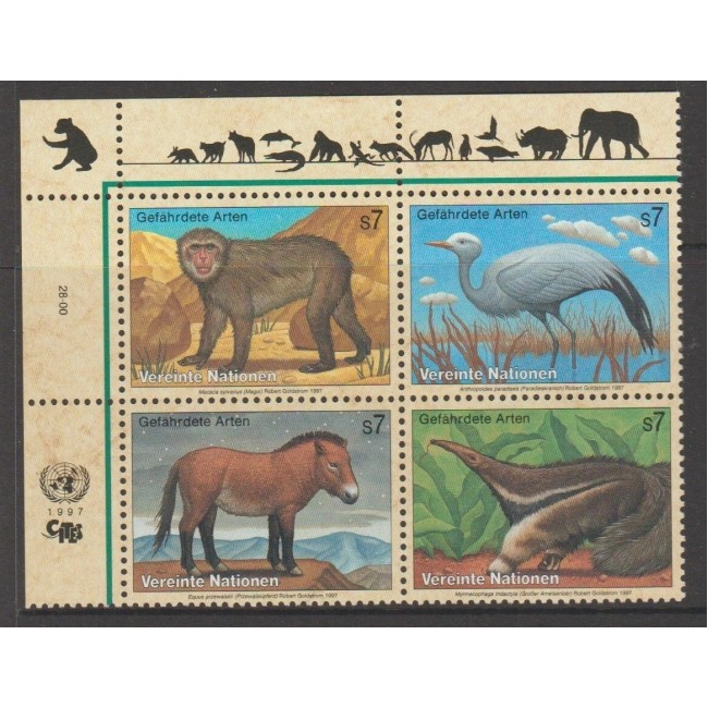 ONU 1997 - Fauna protejata, animale, serie neuzata