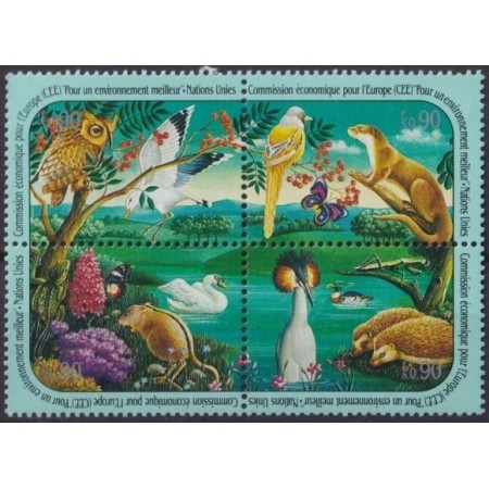 ONU Geneva 1991 - Fauna, păsări, serie neuzata