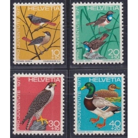Elvetia 1971 - Păsări, serie neuzata