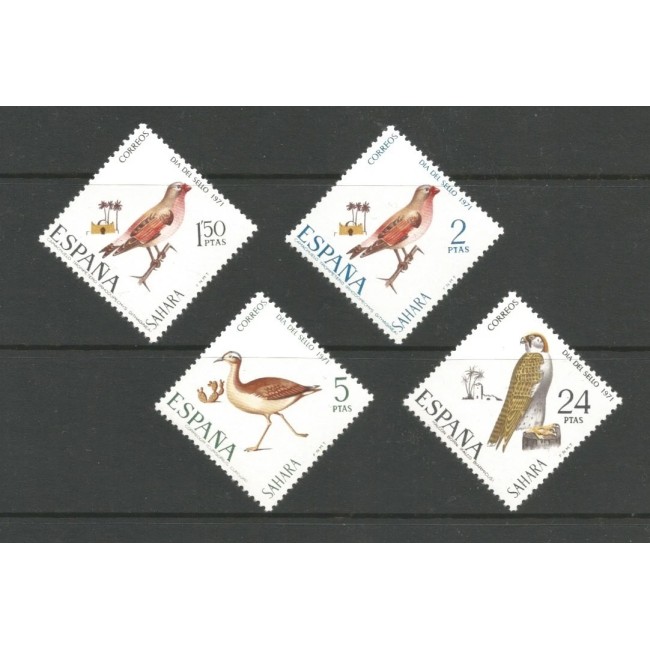 Sahara Spaniola 1971 - Păsări, serie neuzata