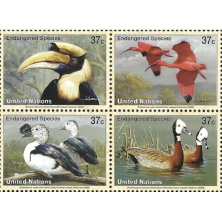 ONU New York 2003 - Păsări, serie neuzata