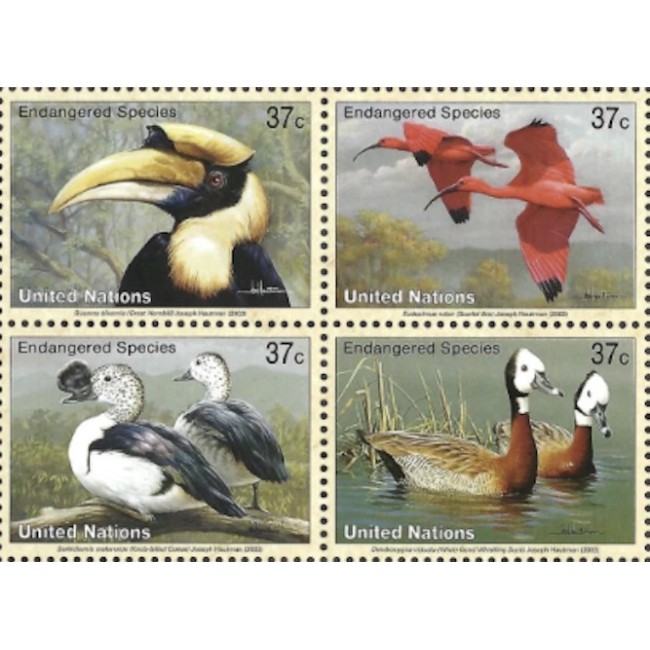 ONU New York 2003 - Păsări, serie neuzata