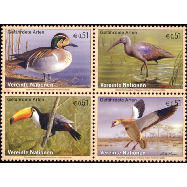 ONU Wien 2003 - Păsări, serie neuzata