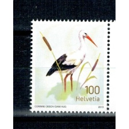 Elvetia 2013 - Barza, păsări, neuzat