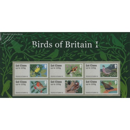 Marea Britanie 2010 - Păsări, serie timbre autocolant neuzate