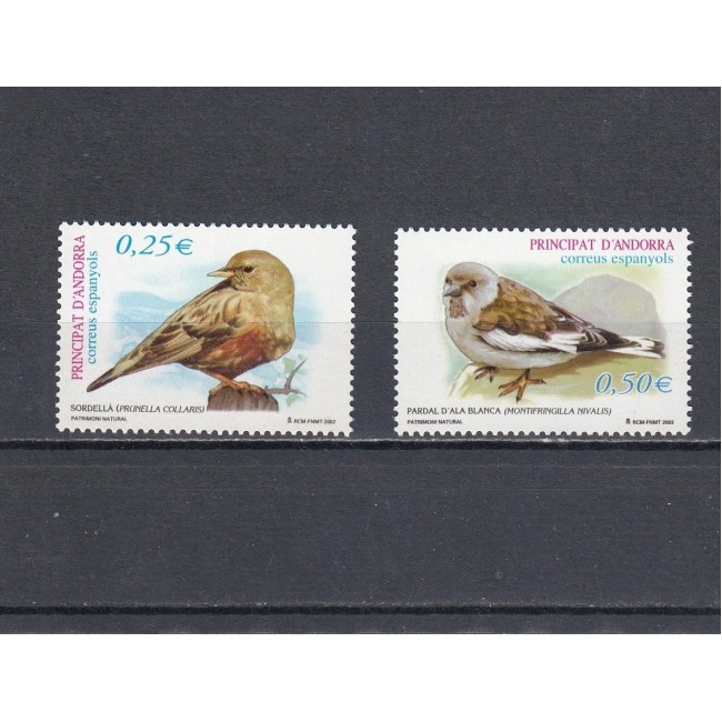 Andorra (Es) 2002 - Păsări, serie neuzata