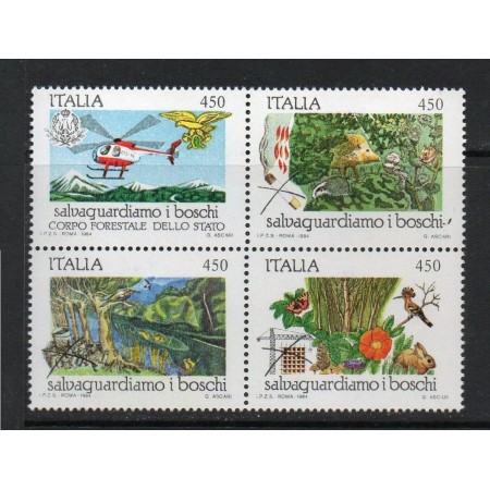 Italia 1984 - Protecția naturii, serie neuzata