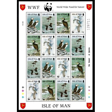Isle of Man 1989 - Pasari WWF, minicoala neuzata