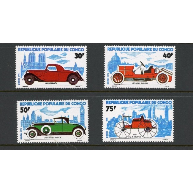 Congo 1975 - Mașini de epoca, serie neuzata