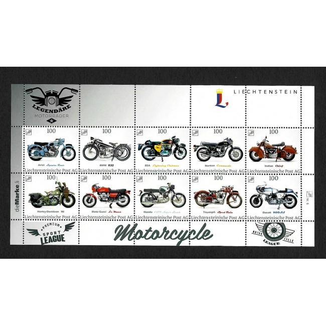 Liechtenstein 2017 - Motociclete clasice, minicoala neuzata