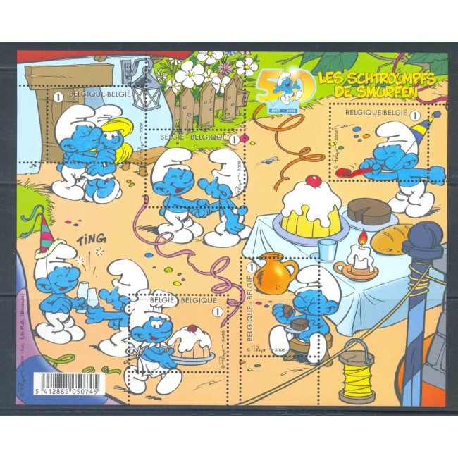 Belgia 2008 - Desene animate, strumfi, minicoala neuzata