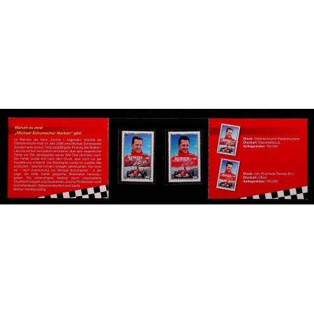 Austria 2006/2007 - Michael Schumacher, Formula 1, carnet filatelic neuzat