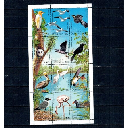 Dominica 1995 - Păsări, minicoala neuzata