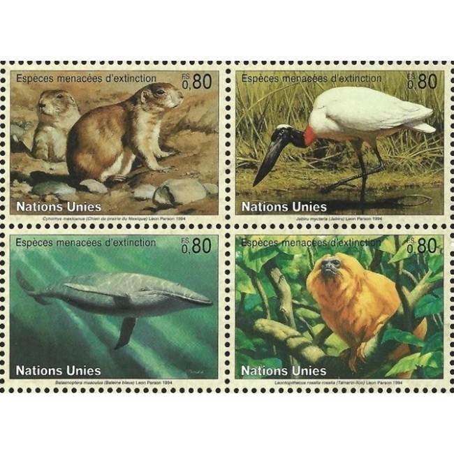 ONU Geneva 1994 - Fauna, animale, serie neuzata